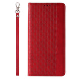 Magnet Strap Case til Samsung Galaxy S23+ Flip Wallet Mini Lanyard Stand Red