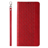 Magnet Strap Case til Samsung Galaxy S23+ Flip Wallet Mini Lanyard Stand Red