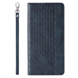 Magnet Strap Case Case for Samsung Galaxy S23 Ultra Flip Wallet Mini Lanyard Stand Blå