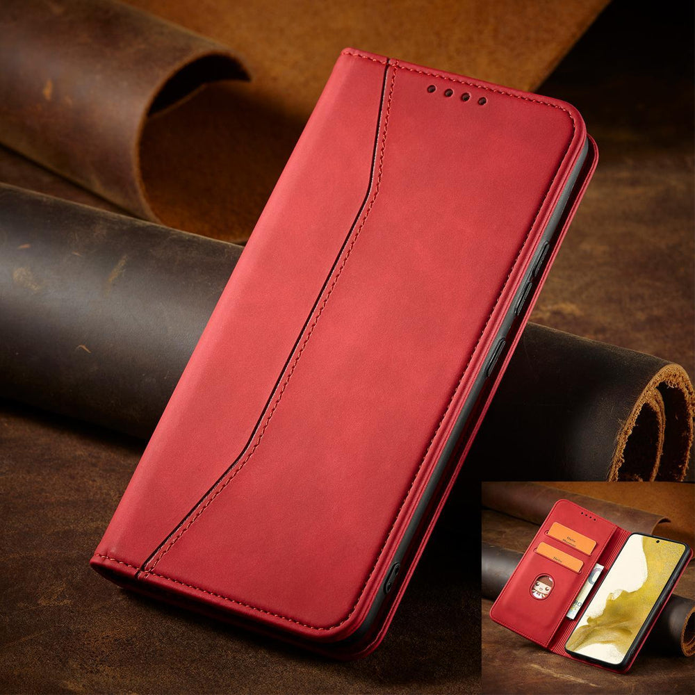 Magnet Fancy Case til Samsung Galaxy S23+ flip cover tegnebog stativ rød