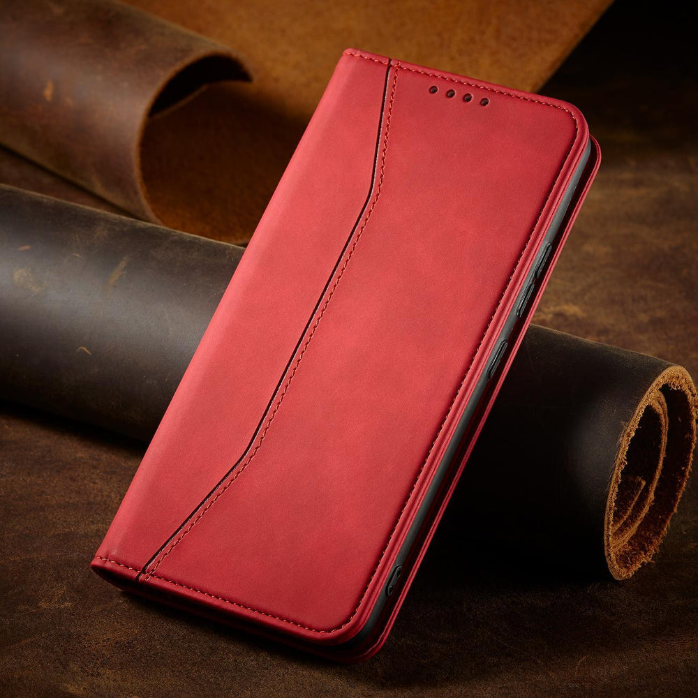 Magnet Fancy Case til Samsung Galaxy S23+ flip cover tegnebog stativ rød