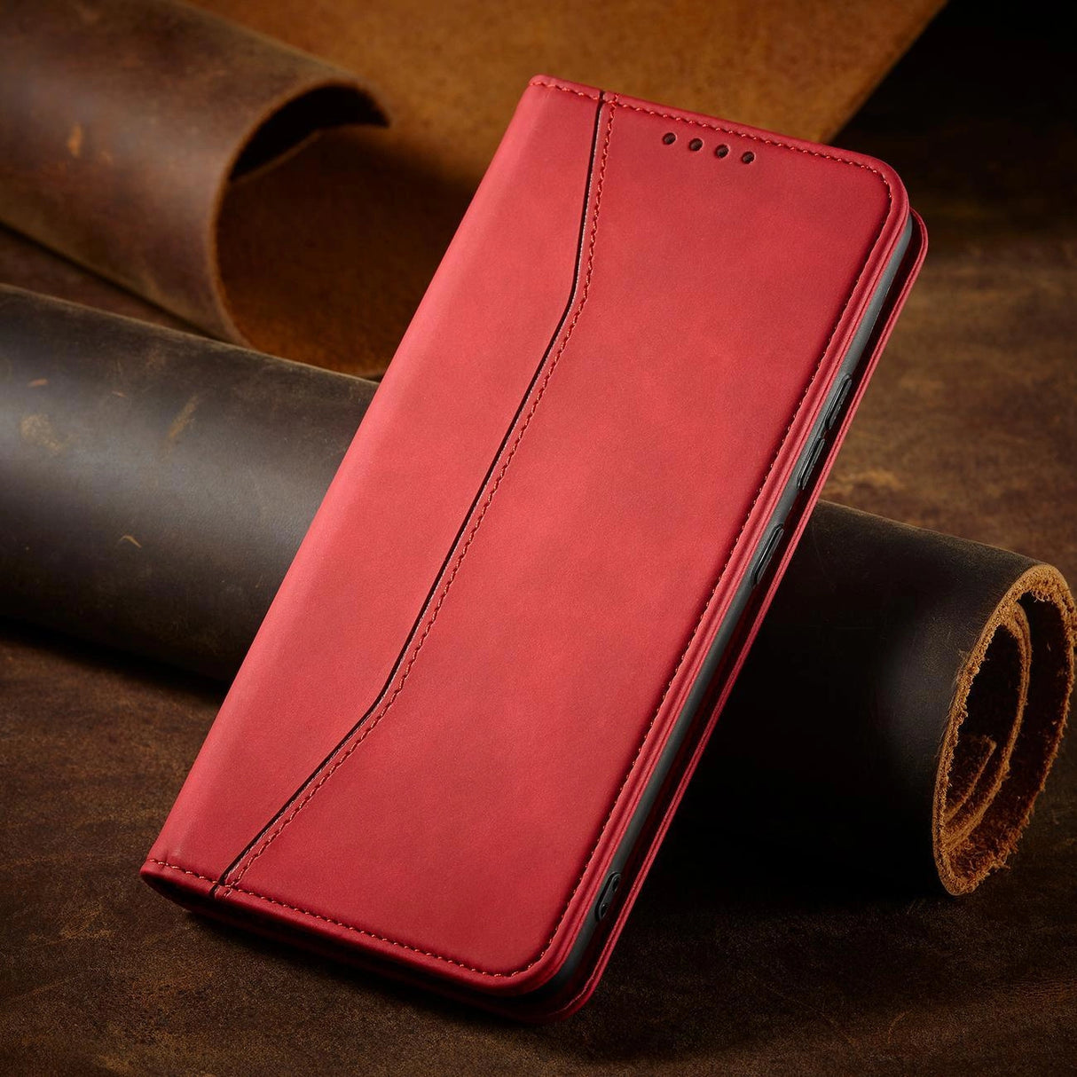 Magnet Fancy Case til Samsung Galaxy S23 Ultra Cover med Flip Stand Wallet Red