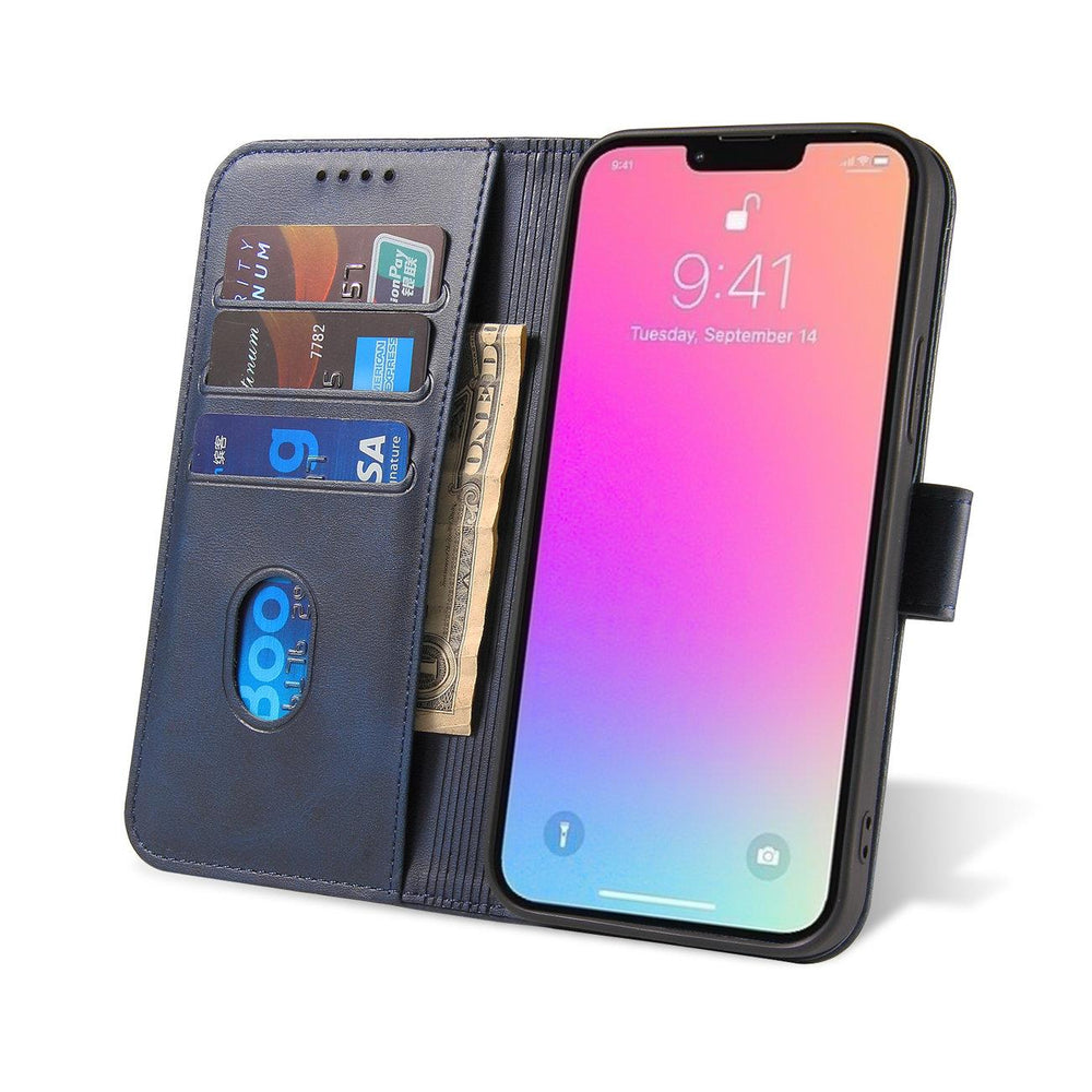 Magnet Case Case for Samsung Galaxy S23+ flip cover tegnebog stativ blå