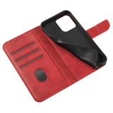 Magnet Case Case for Samsung Galaxy S23+ flip cover tegnebog stativ rød