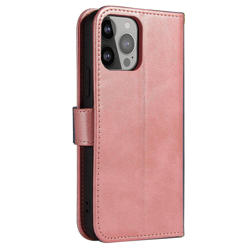 Magnetkasse til Samsung Galaxy S23 Ultra Cover med Flip Wallet Stand Pink