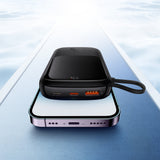 Powerbank 10000mAh 20W Baseus Qpow Pro Overseas Edition + USB C 3A Cable - Black