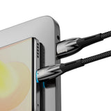 Baseus Glimmer Series Fast Charging Cable USB-A - USB-C 100W 480Mb/s 1m Black
