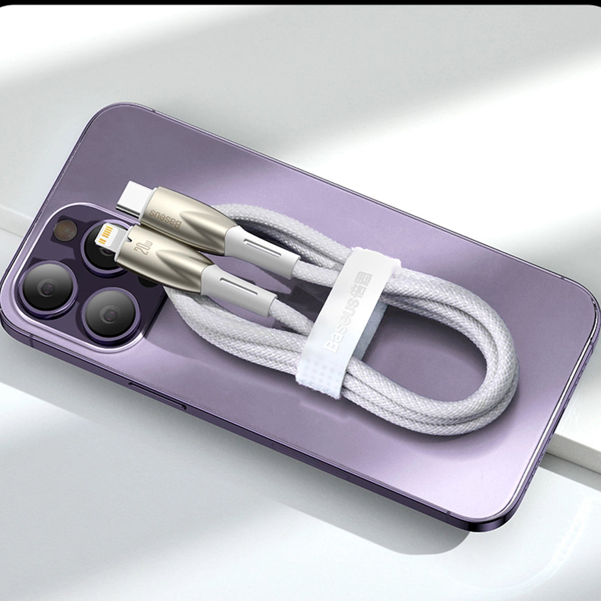 Baseus Glimmer Series hurtigopladningskabel USB-A - USB-C 100W 480Mbps 1m blå