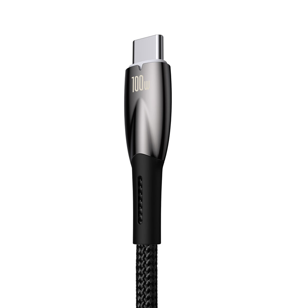 Baseus Glimmer Series Hurtig opladningskabel USB-A - USB-C 100W 480Mbps 2m sort