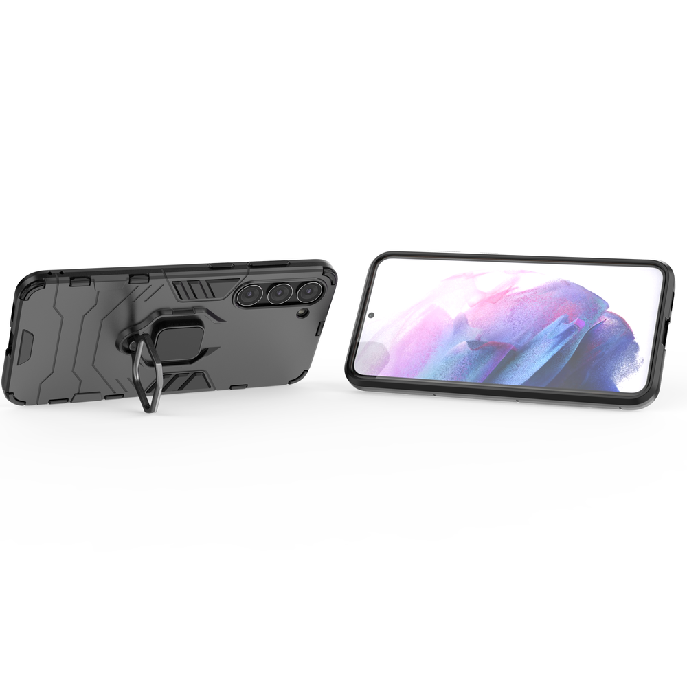 Ring Armor case til Samsung Galaxy S23+ pansret cover magnetisk holder ring sort