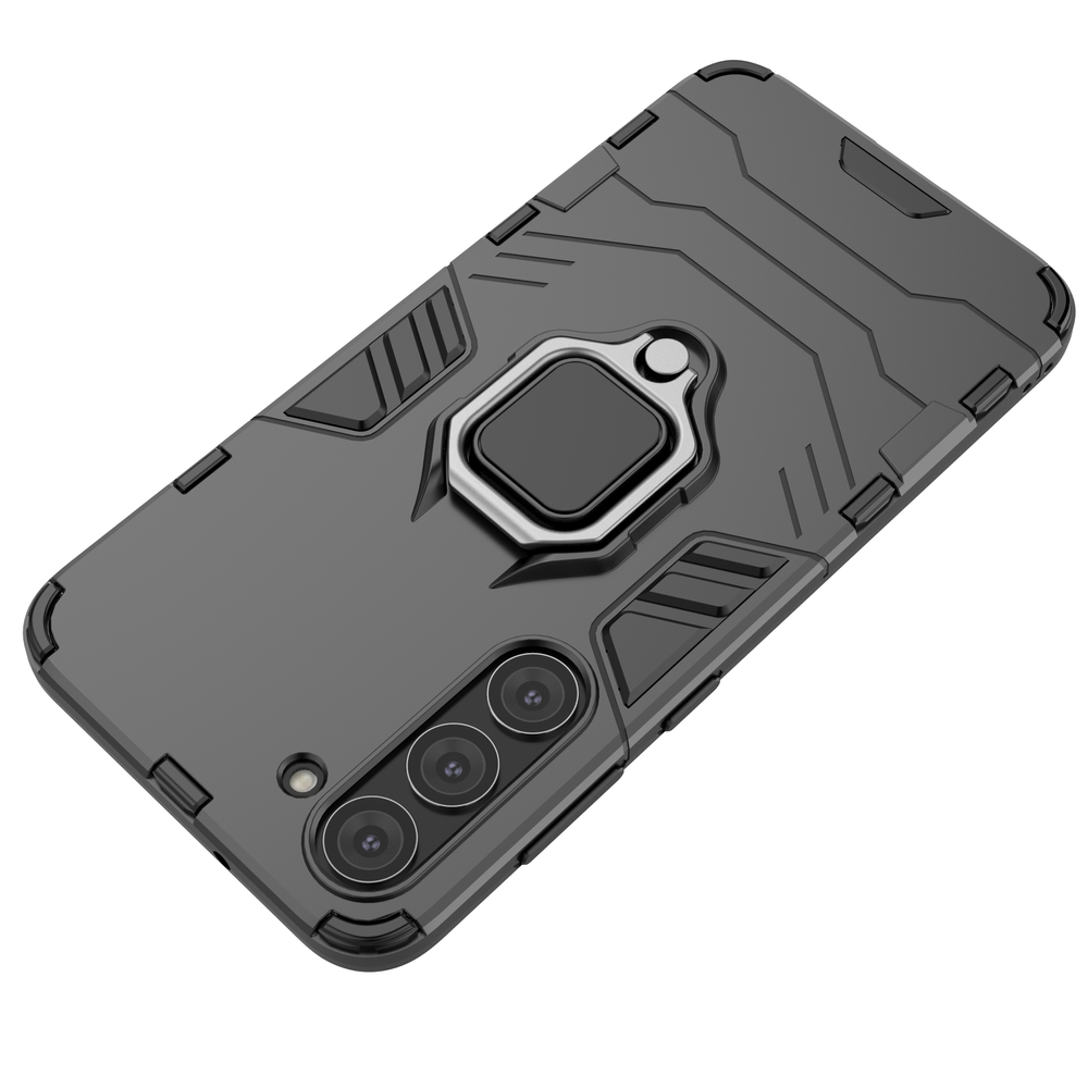 Ring Armor case til Samsung Galaxy S23+ pansret cover magnetisk holder ring sort