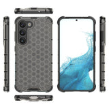 Honeycomb case til Samsung Galaxy S23 pansret hybrid cover sort