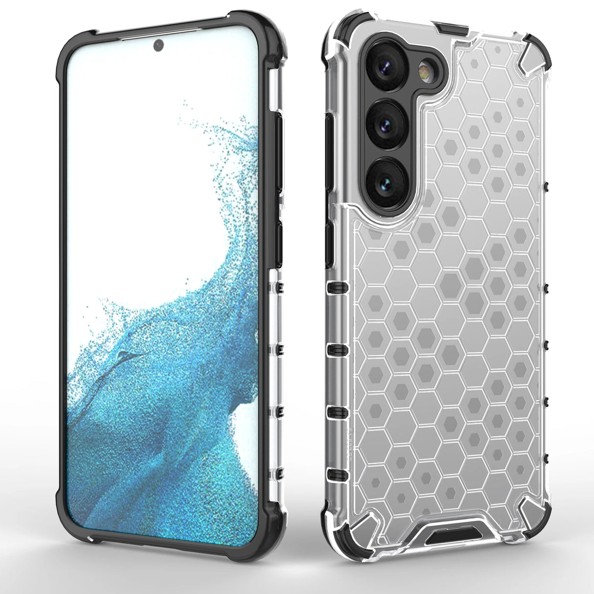 Honeycomb case til Samsung Galaxy S23 pansret hybrid cover sort