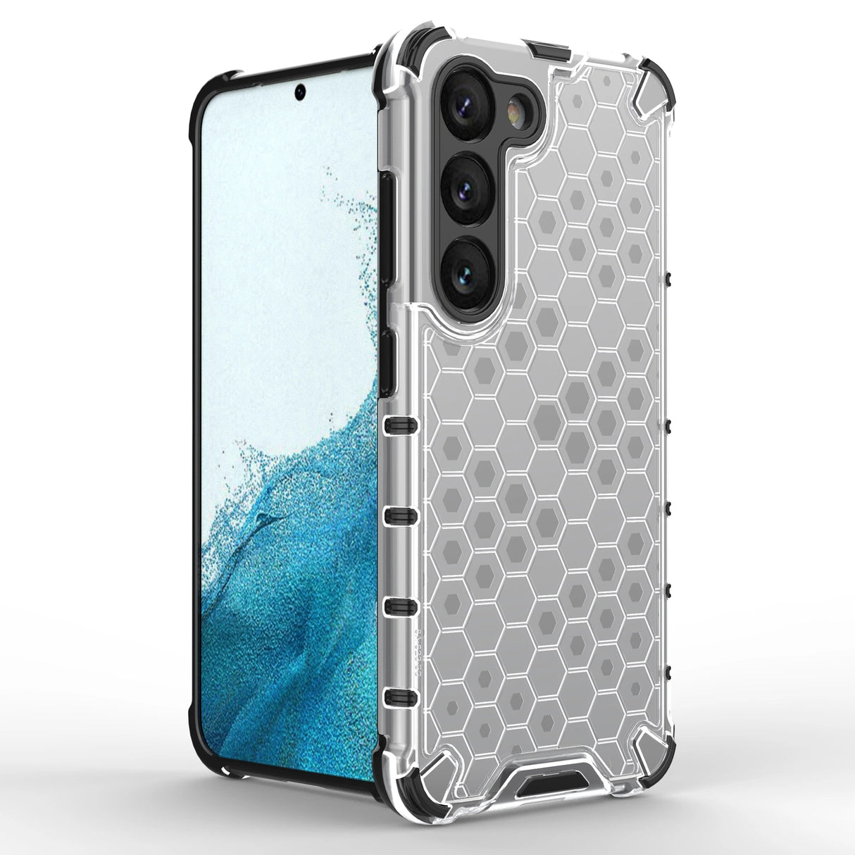 Honeycomb case til Samsung Galaxy S23 pansret hybrid cover sort