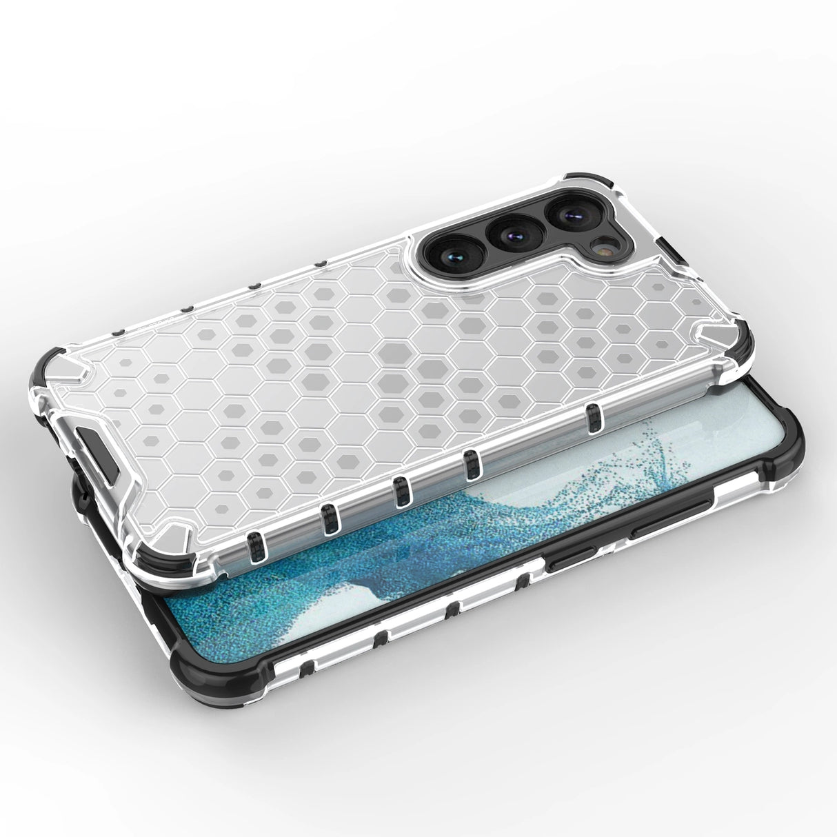 Honeycomb case til Samsung Galaxy S23 pansret hybrid cover sort