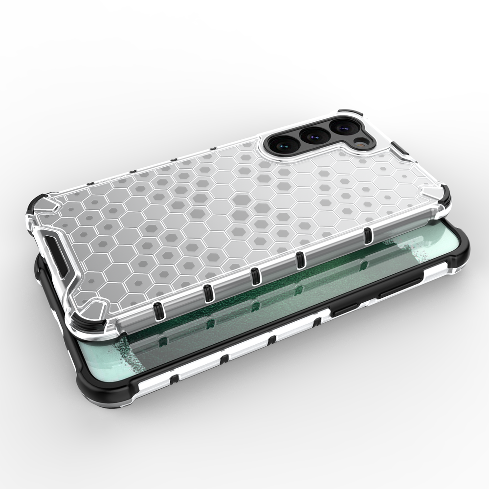 Honeycomb case til Samsung Galaxy S23+ pansret hybrid cover gennemsigtigt