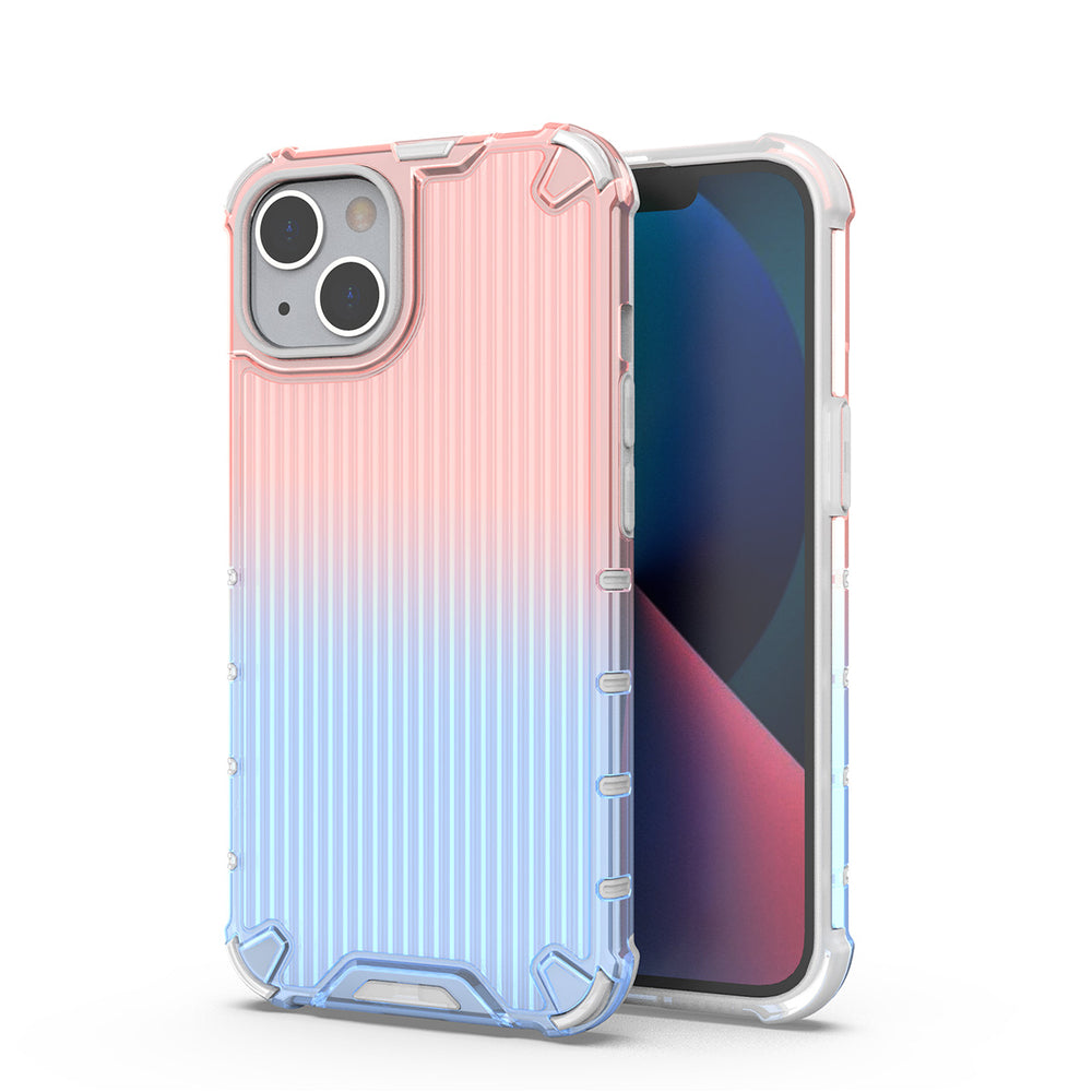 Ombre Protect Case til iPhone 14 Plus pansret cover lyserød og blå
