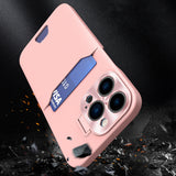 Læder Stand Case til Samsung Galaxy S23 Ultra Cover Card Wallet med Stand Pink