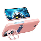 Læder Stand Case til Samsung Galaxy S23+ kort tegnebog cover med stativ pink