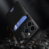 Læder Stand Case for iPhone 14 Pro Max cover kort tegnebog med stand sort