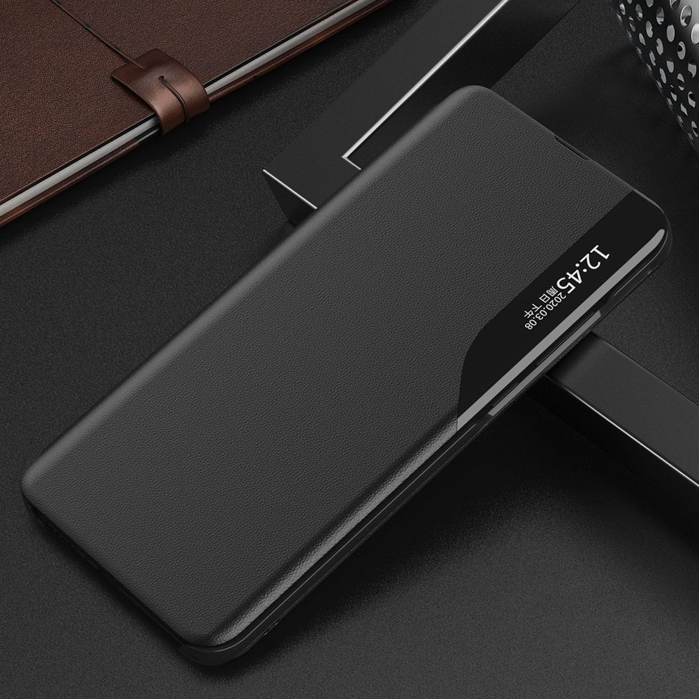 Eco Leather View Case case til Samsung Galaxy S23+ med flip stand rød