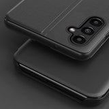 Eco Leather View Case case til Samsung Galaxy S23+ med flip stand rød