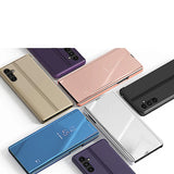 Clear View Case cover til Samsung Galaxy A14 flip cover blå