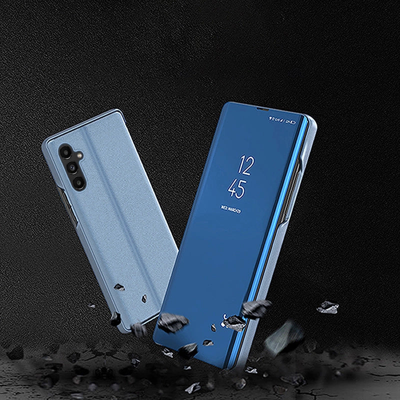 Clear View Case cover til Samsung Galaxy A14 flip cover blå