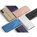 Clear View Case cover til Samsung Galaxy S23+ flip cover blå