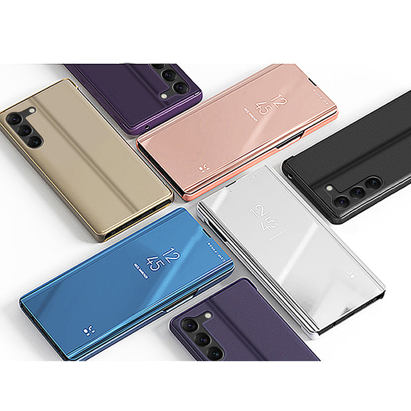 Clear View Case cover til Samsung Galaxy S23+ flip cover sort