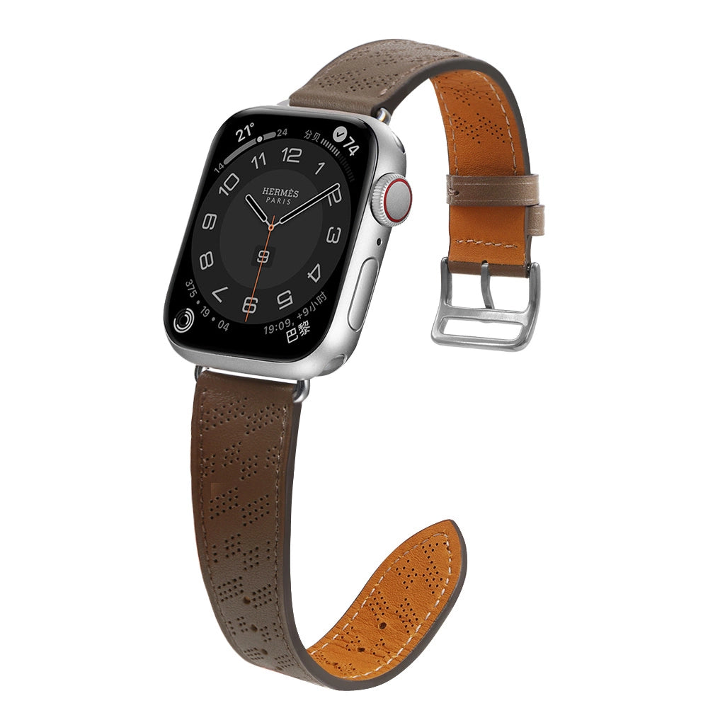Strap læder til Apple Watch 38 / 40 / 41 mm band armbånd - mørkbrun