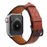 Strap læder til Apple Watch 38 / 40 / 41 mm band armbånd - rød