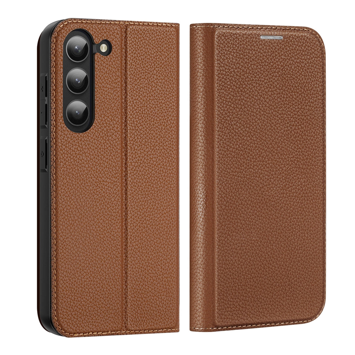 Dux Ducis Skin X2 case Samsung Galaxy S23+ flip case wallet stand brown