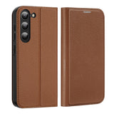 Dux Ducis Skin X2 case Samsung Galaxy S23+ flip case wallet stand brown