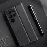 Dux Ducis Hivo case Samsung Galaxy S23+ flip case wallet stand RFID blocker black