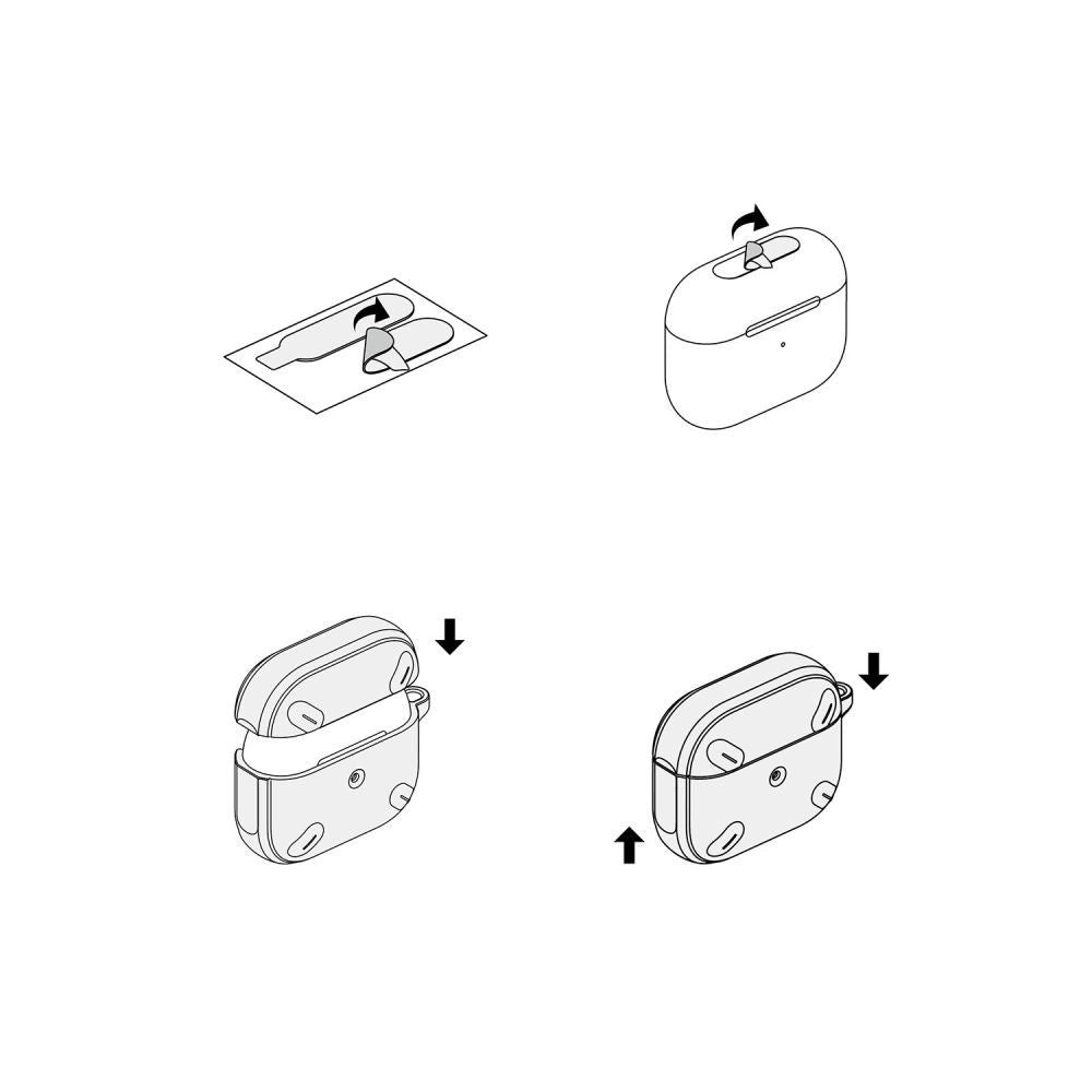 Ringke Onyx-kasse til AirPods Pro 2 pansret hovedtelefon-kasse grå