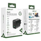 Acefast hurtigoplader GaN (2x USB-C / USB-A) PPS / PD / QC4 + 65W hvid (A41)