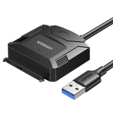 Ugreen 2.5'' / 3.5'' harddisk adapter kabel (USB-A 3.0 - SATA) sort (CR108)
