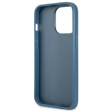 Guess 4G Triangle Logo Cardslot Case for iPhone 13 Pro / 13 - Blue