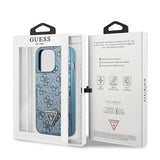 Guess 4G Triangle Logo Cardslot Case for iPhone 13 Pro / 13 - Blue