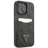 Guess GUHCP13LP4TPK iPhone 13 Pro / 13 6.1" black/black hardcase 4G Triangle Logo Cardslot