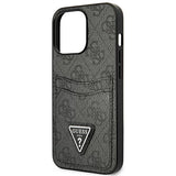 Guess GUHCP13LP4TPK iPhone 13 Pro / 13 6.1" black/black hardcase 4G Triangle Logo Cardslot