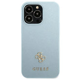 Guess Saffiano 4G Small Metal Logo Case til iPhone 13 Pro / 13 - Blå