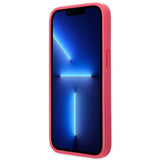 Guess Saffiano 4G Small Metal Logo-hylster til iPhone 13 Pro / 13 - pink