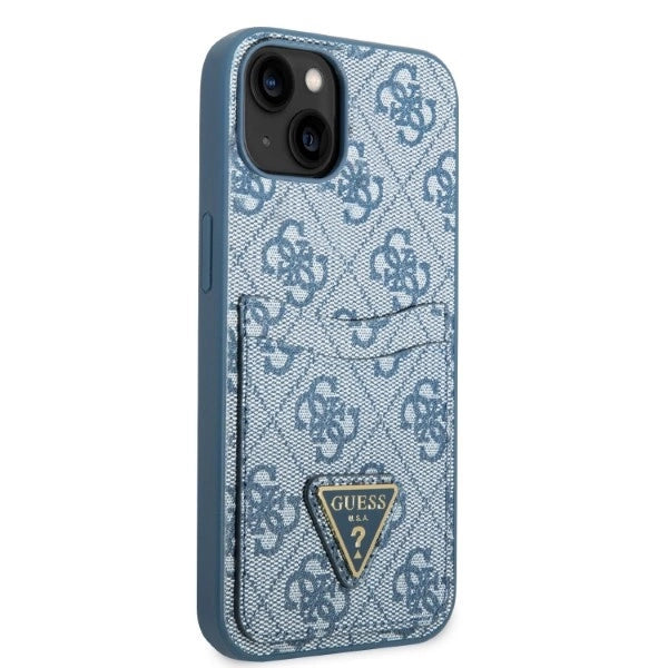 Guess GUHCP13SP4TPB iPhone 13 mini 5.4" blue/blue hardcase 4G Triangle Logo Cardslot