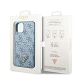 Guess GUHCP13SP4TPB iPhone 13 mini 5.4" blue/blue hardcase 4G Triangle Logo Cardslot