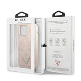 Guess 4G Triangle Logo Cardslot case for iPhone 13 Pro Max - pink