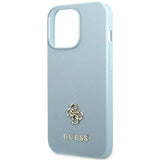 Guess Saffiano 4G Small Metal Logo-foder til iPhone 13 Pro Max - blå