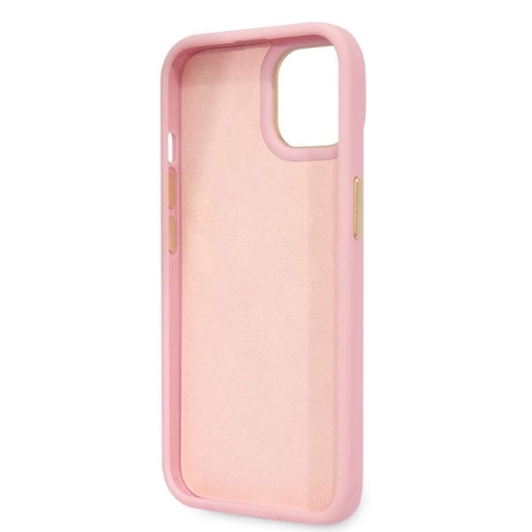 Guess Croco Collection case for iPhone 14 Plus - pink