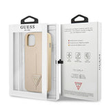 Guess GUHCP14MPSATLE iPhone 14 Plus 6.7" beige/beige hardcase SaffianoTriangle Logo